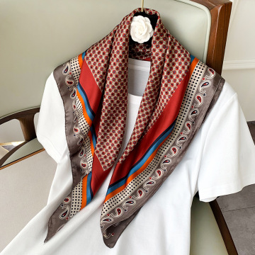 2020 Luxury Brand Spring Autumn New Fashion Square scarf women All-match Neckerchief Protection Shawl Bag Ladies silk scarves