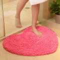 Kitchen Bathroom Carpet Heart Shape Bath Mat Chenille Bathroom Rug Non-Slip Toilet Bath Mat Water Absorption Floor Mat Tapete