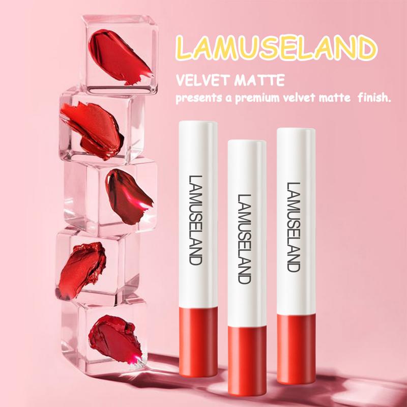 Matte Lipstick For Lips Velvet Sexy Lipstick Cherry Color Make Up Batom Non-Fading Lipstick Korea Cosmetics Female Makeup TSLM1