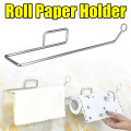 Toilet Kitchen Roll Paper Holder Stainless Steel Repeatedly Washable Stick Hooks Rack Bathroom Storage Accessories