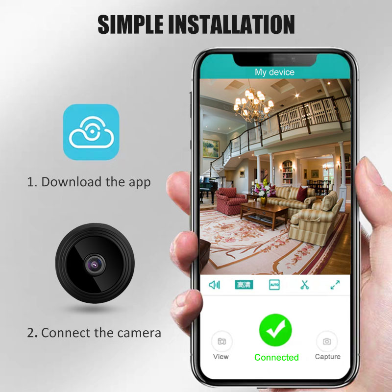 1pc Newest 150-degree Viewing Angle 720P Mini IP WIFI Camera Camcorder Wireless Home Security DVR Night