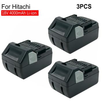 3PCS Power Tools Replacement Batteries 18V 4000mAh Li-ion for Hitachi Rechargeable Battery BSL1830 BSL1840 BSL1815 DS18DSL