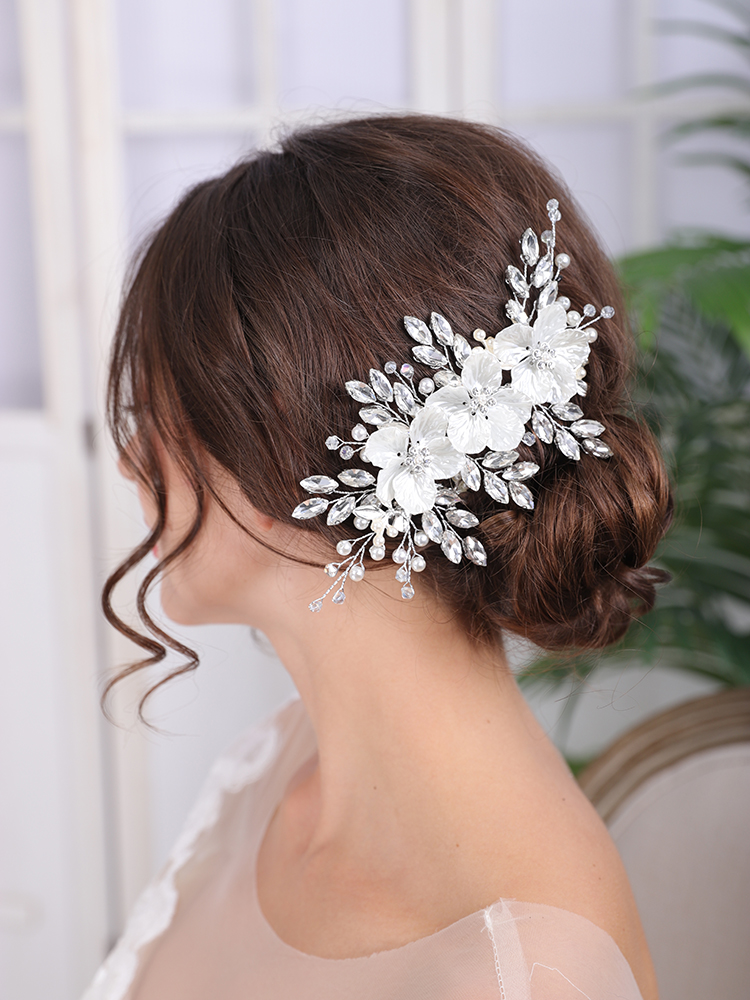 Wedding Headdress Rhinestone Hair Decoration Flower Hair clip Luxury Hair ornaments Tiara Hair Accessories Bridal Headwear