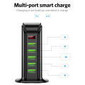 USLION 5 Port Multi USB Charger LED Display USB Charging Station Universal Mobile Phone Desktop Wall Home Chargers EU US UK Plug