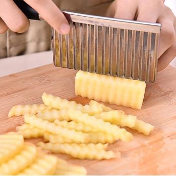 Stainless Steel Kitchen Knife Wave Potato Chip Slicer Cutter French Fry Cutter for kichen