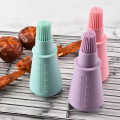 New Portable Silicone Oil Bottle With Brush Kitchen Tools For BBQ Grill Oil Brushes Liquid Oil Pastry Kitchen Baking BBQ Tool