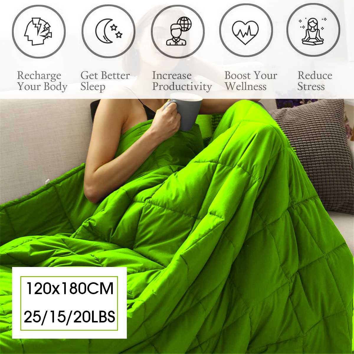 7/9/11.5kg Weighted Blanket Adult Full Queen Size Cotton Cover Heavy Blanket Reduce Anxiety Quilt for Bed Sofa Winter Comforter