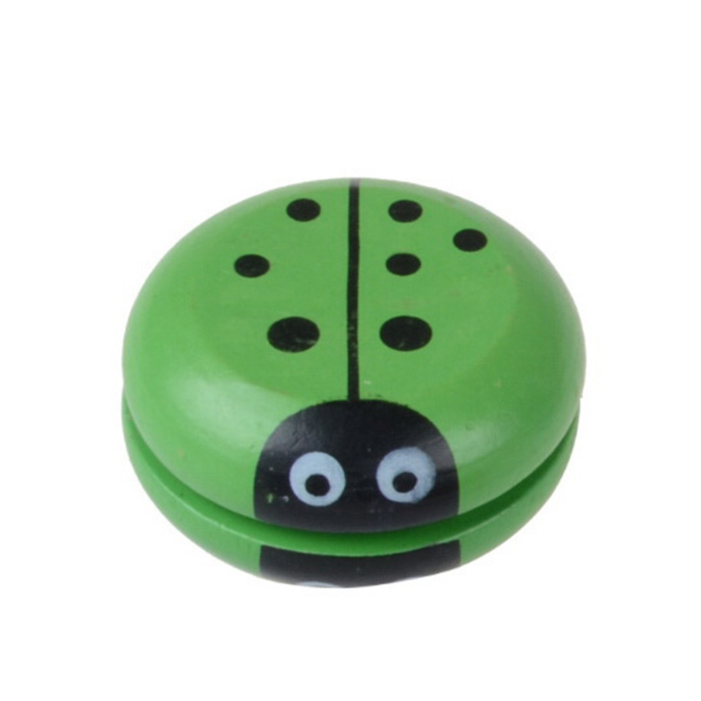 1PC Yo Yo toys for children ladybird Yo Yo ball Blue green red yellow Ladybug YOYO creative toys wooden Random