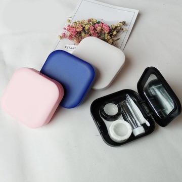 Portable Lenses Box Plastic Contact Lens Case Women and Men Travel Classic Easy Carry Mirror Container Holder Travel Accessories