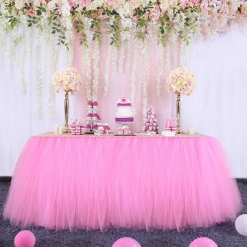 Adeeing Romantic Wedding Party Birthday Supply Dessert Station Gauze Decoration Table Skirts