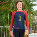 DIVE&SAIL Juvenile Elastic Quick dry Swimsuit Surf Sunscreen UV Protection Teenagers Rash Guard Diving Suit Tight Beach T-Shirt