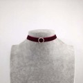 Velvet Choker Necklace Gothic Crystal Circle Collar Chocker