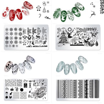 1Pcs Nail Stamping Plates Elemental Ornament Nail Art Image Stamp Template Print Stencil Festival Theme