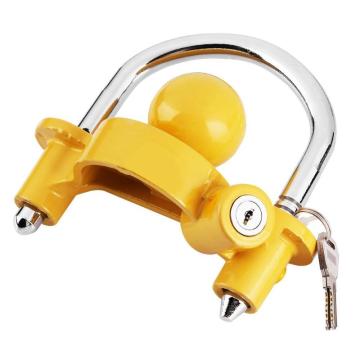 Universal Heavy Duty Hitch Lock Caravan Trailer Ball Coupler Lock Yellow Car Vehicle Parts Transporting Accessories MGO3