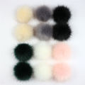 12PCs 8cm False Hairball Hat Ball Pompom Fake Fox Fur Ball DIY Handmade Clothing Hat Accessories