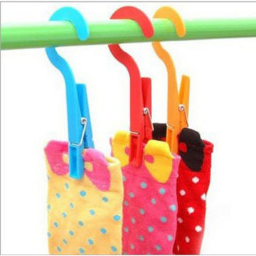 1pc Portable Convenient Home Laundry Travel Clothes Towels Hangers Socks Hook Towels Clips