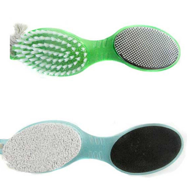 4 in 1 Foot Care Callus Brush Pumice Grinding Feet Stone Scrubber Pedicure Exfoliate Remover Two sides Cleaning dust dead skin