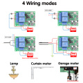 Wenqia 433MHz Garage/Gate/Motor Universal Wireless Remote Control Switch AC 110V 220V 2CH relay Receiver Module RF Transmitter