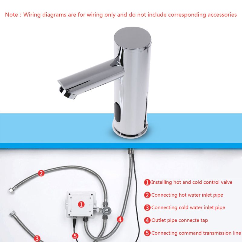 Bathroom Automatic Infrared Sensor Sink Faucet Touchless Basin Water Tap Deck Mounted dropshipping