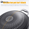 Non-stick Pan Double-sided Honeycomb 304 Stainless Steel Wok Without Oil Smoke Frying Pan Wok Without Phosphorus Kitchen Pan