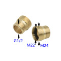 1/2 to M22 M24 Threaded Connector Brass Water tap Conversion connector for Faucet Adaptor Fitting 1pcs