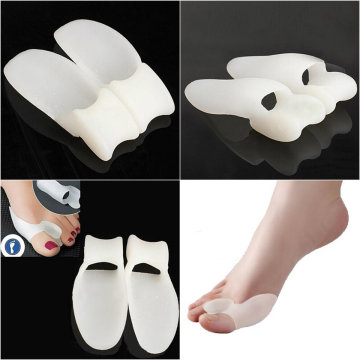 New 1pair Daily Use Biological Silicone Big Toe Hallux Valgus Corrector Bunions Treatment Appliance Toe Separator Feet Care