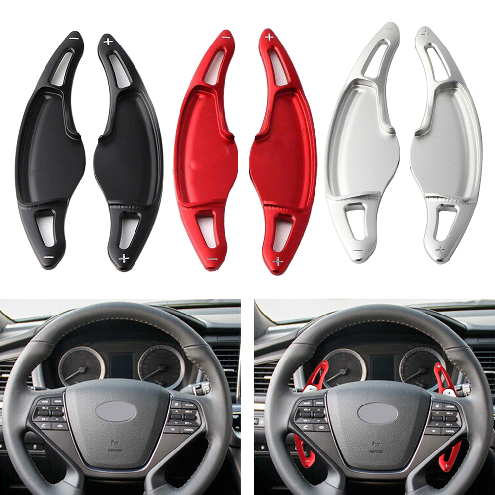 2Pcs Aluminum Alloy Car Steering Wheel Gear Shifters Paddle Shift Extension For Hyundai Sonata 9 2016 2017 2018 2019