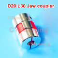 Flexible plum clamp coupler D20 L30 shaft size CNC Jaw shaft coupling 4/5/6/6.35/7/8/10mm 5mm 8mm