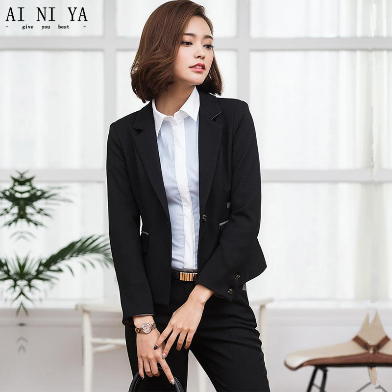 Custom Black Wedding Tuxedo Female Office Uniform Elegant Pant Suits 2 Piece Set Women Trouser Suit Slim Lady Trouser Suit