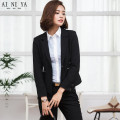 Custom Black Wedding Tuxedo Female Office Uniform Elegant Pant Suits 2 Piece Set Women Trouser Suit Slim Lady Trouser Suit