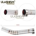 Motorcycle full System exhaust Muffler Escape middle Link Contact pipe For Yamaha YZF R6 1998 1999 2000-2004 2005