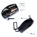 Portable Leather Cosmetic Bag Women Fashion Party Makeup Bag with Mirror Small Organizer Travel Make Up Pen Lipstick Brush Pouch