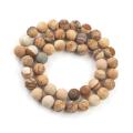 natural dull polish matte picture Jaspers stone beads for jewelry making 15inches natural stone beads 4/6/810mm
