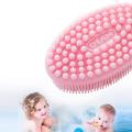 Baby Infant Soft Silicone Bath Brush Spiky Sensory Theraphy Skin Cleaning Tool