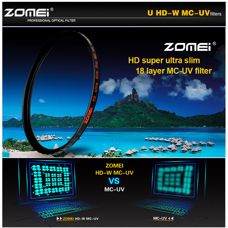 Zomei 37 40.5 43 46 49 52 55 58 62 67 72 77mm lens UV Digital Filter Lens Protector for canon nikon DSLR SLR Camera