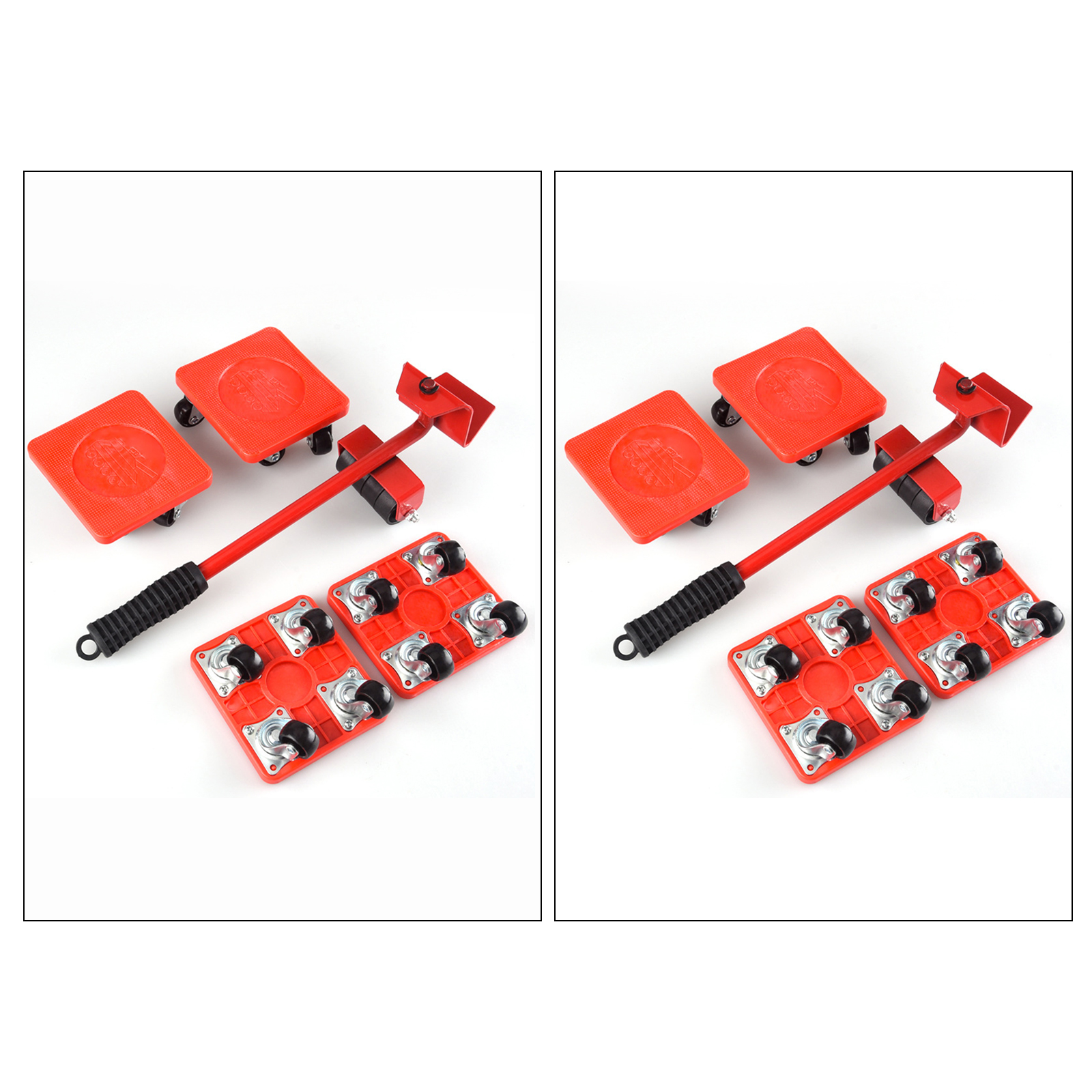 5pcs/set Furniture Lifter Sliders Kit Furniture Roller Move Tool Wheel Bar Mover Device Lifting System Tools for home