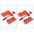 5pcs/set Furniture Lifter Sliders Kit Furniture Roller Move Tool Wheel Bar Mover Device Lifting System Tools for home