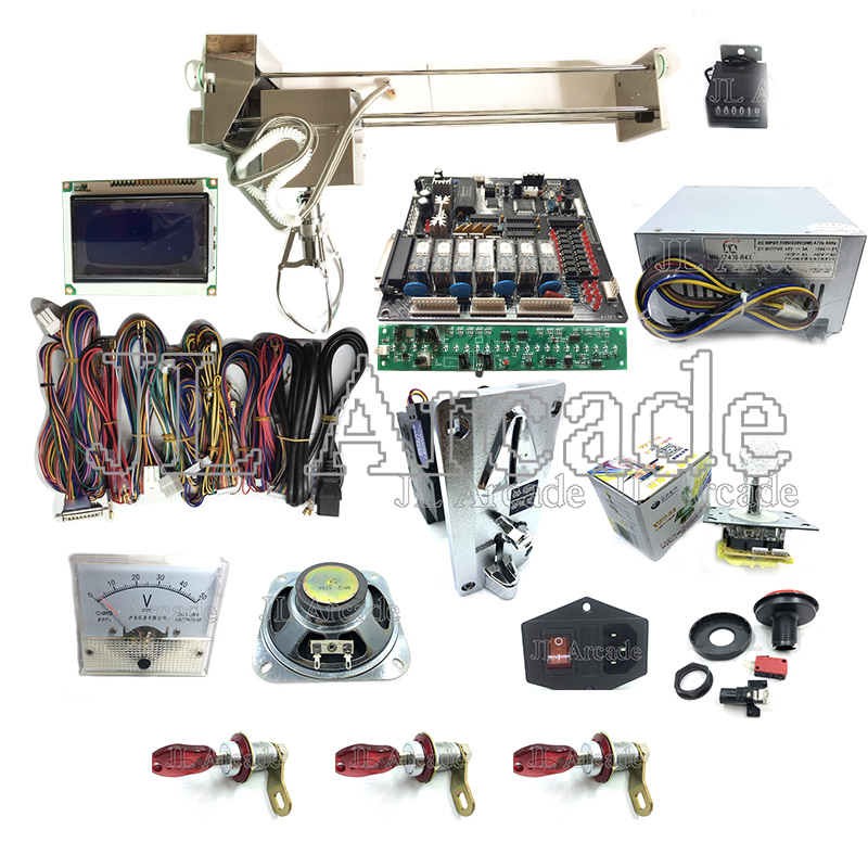 English version toy crane game machine DIY kit for claw game motherboard LCD display wires Gantry power supply coin acceptor