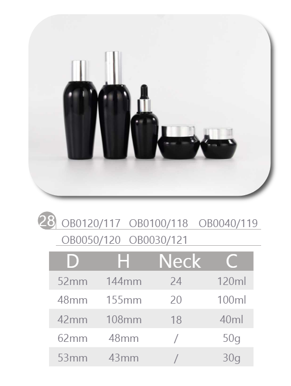 Black Glass Bottle With Sliver Dropper Cap