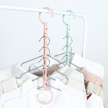 Super Space Saving 5 in 1 Coat Storage Rack Folding Rotating 5 Holes magic plastic Clothes Hanger Hanging Organizer Windproof