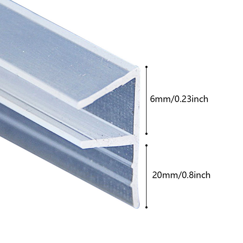 1M 6-12mm Glass Door Seals Silicone Rubber Shower Room Door Window Glass Seal Strip Weatherstrip Window Door
