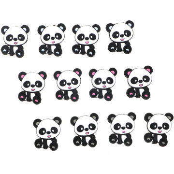 kovict 10pc/lot Mini Chinese panda Silicone Beads Baby Dummy Cartoon Pacifier Toy Accessories