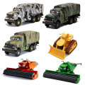 Disney Pixar Cars Bulldozer Green Frank Harvester Camouflage truck Cartoon Model Toys Vehicle Birthday Gift Kids Christmas Gifts
