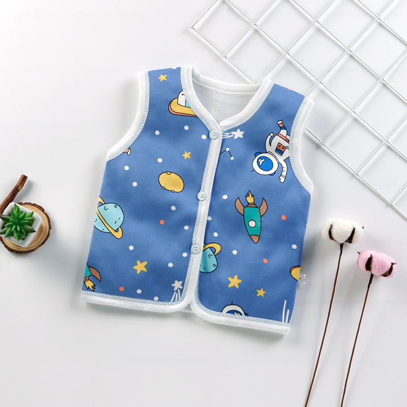 toddler baby sweater vest girl cartoon printed kids jacket winter and fall clothes 2020 Children's velvet warm thick waistcoat