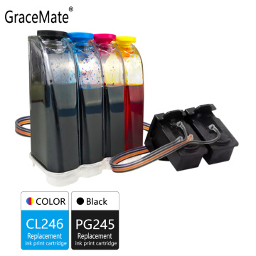 GraceMate Compatible for Canon PG245 CL246 CISS Bulk Ink for IP2820 MX492 MG2924 MX492 MG2520 MG2924 MG2920 MG2922 MG2420 MG2400
