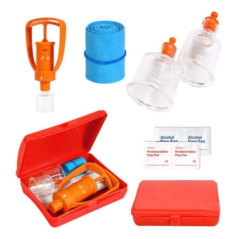 1 set Camping Survivor Venom Extractor Suction Pump Kit Safe Bite Sting First Aid Kit Safety Venom Protector Snake Bees Bite