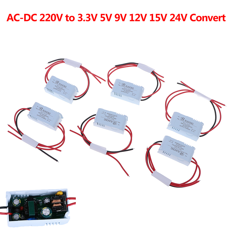 1PCS AC-DC Power Supply Module AC 1A 5W 220V to DC 3V 5V 9V 12V 15V 24V Mini Convert