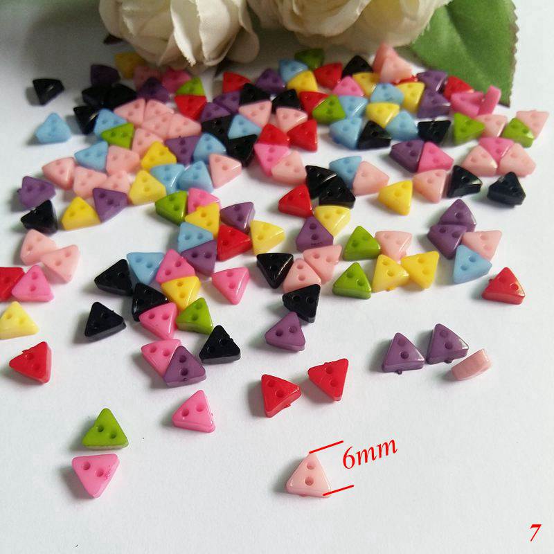 200pcs 6mm Mini buttons mixed color flower little doll buttons for craft toy diy sewing material scrapbooking accessories