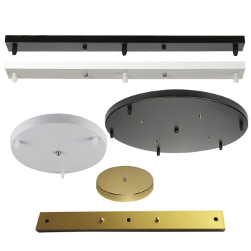 DIY Ceiling mounted Base Canopy Plate Multi Heads Chandeliers pendant Light hanging Lighting ceiling Accessories Black White