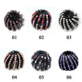 Fashion Crystal Bird's Nest Hair Clips Headwear Woman Hair Ponytail Holder 1PC Curler Roller Headwear Hair Device Girls 6 Colors